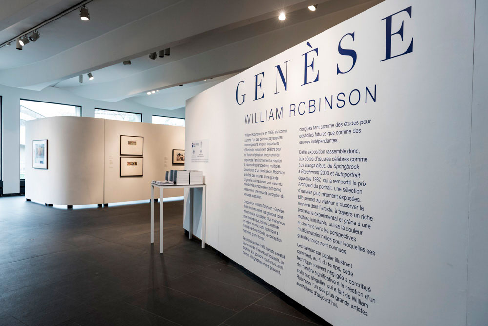 Installation view of 'William Robinson: Genesis' 2018, Australian Embassy Paris.