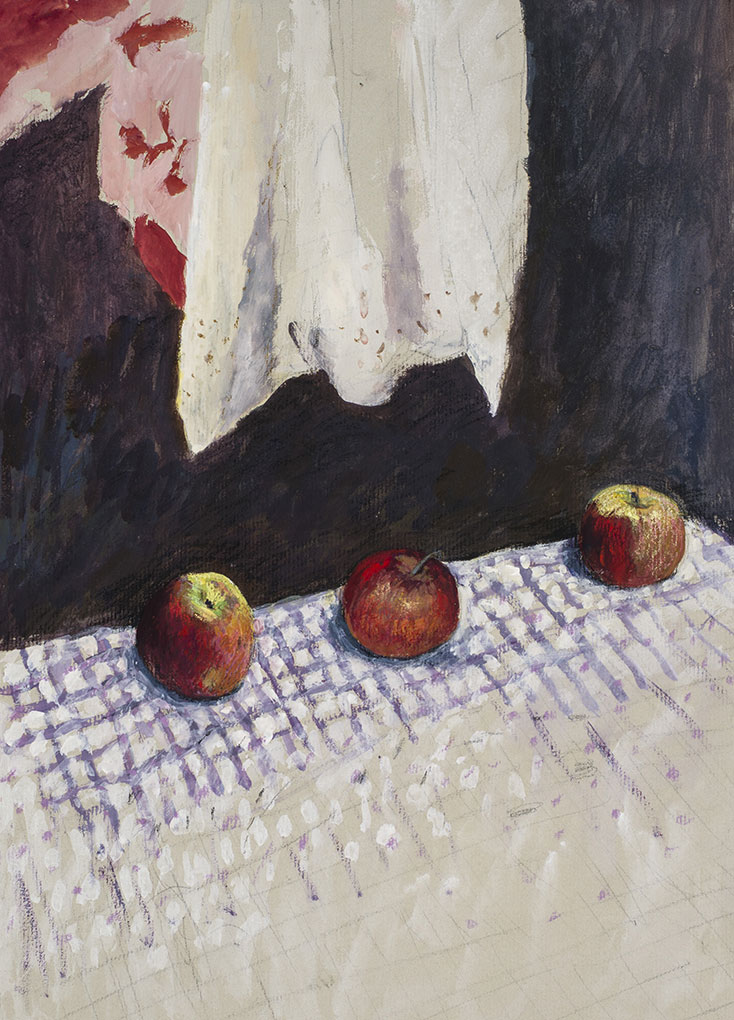 William ROBINSON 'Apples on a table' (detail) 1971