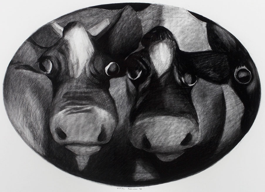 William Robinson 'Cow portrait (Oval format)' 1979