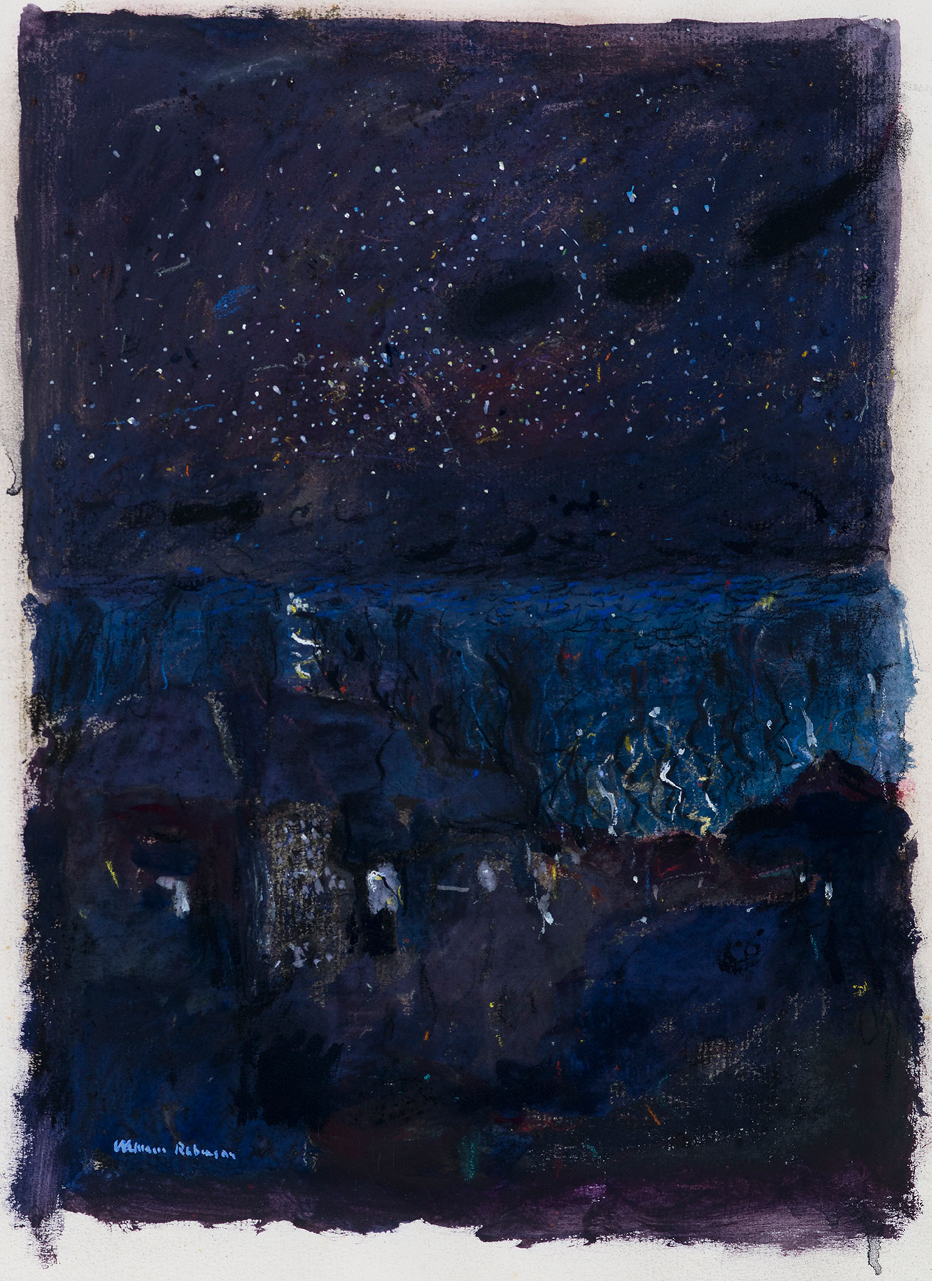 William ROBINSON, ‘Starry night 4’ c.1970s, gouache on paper. Private collection, Brisbane.