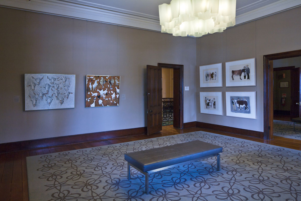 Installation view of 'William Robinson: The Farmyards', 2013-14