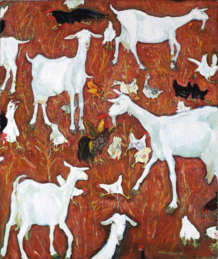 William Robinson 'Goats and chooks' 1980
