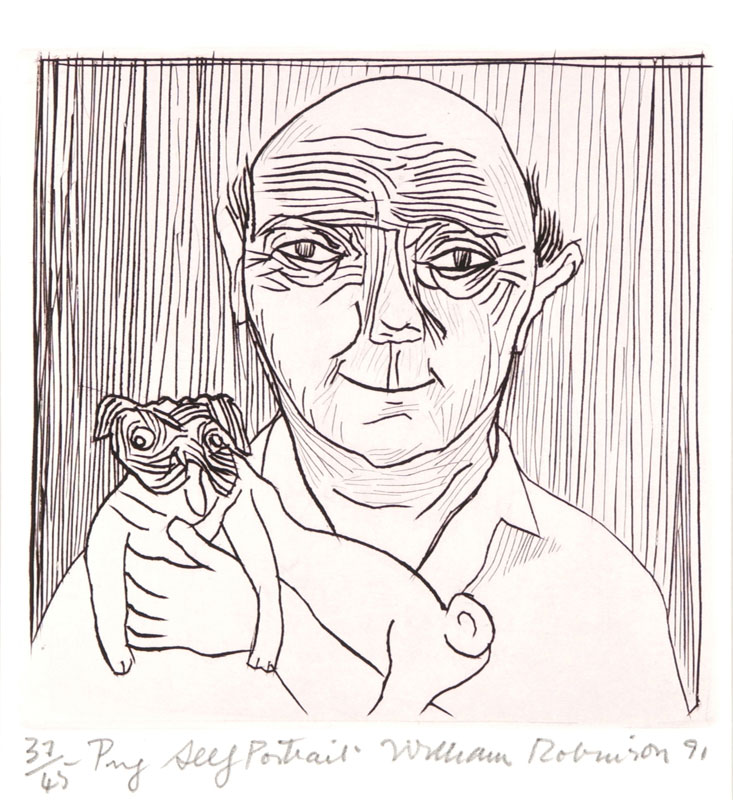 William Robinson 'Pug self portrait' 1991