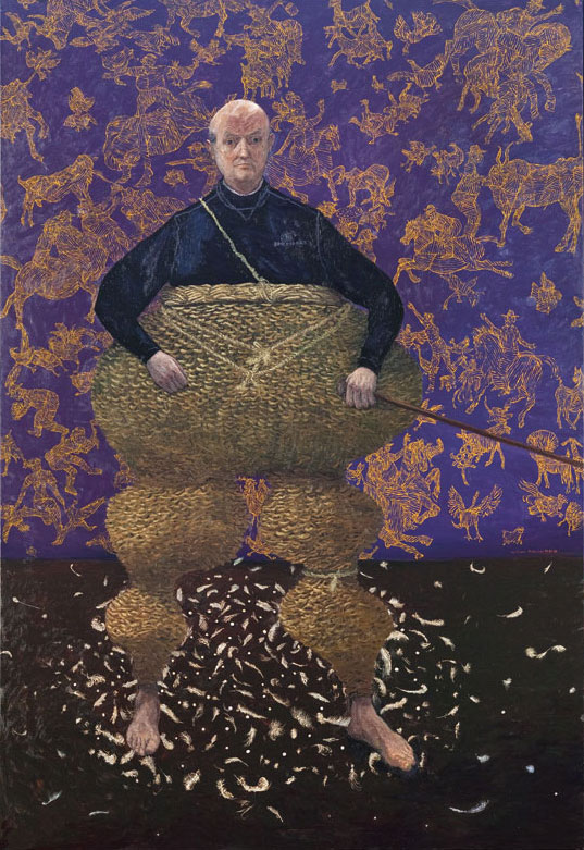 William Robinson 'Self portrait with basket' 2003